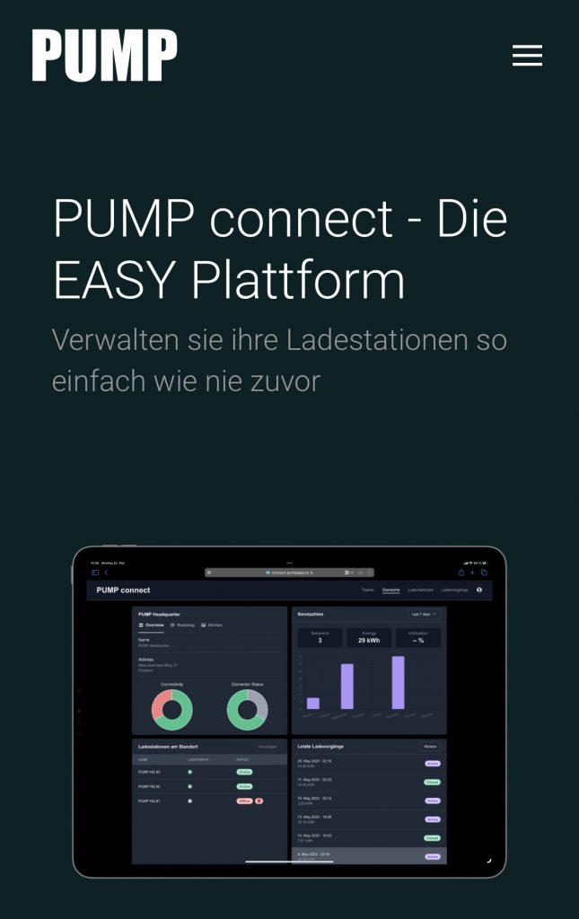 Pumpapp Connect das smarte und faire Backend